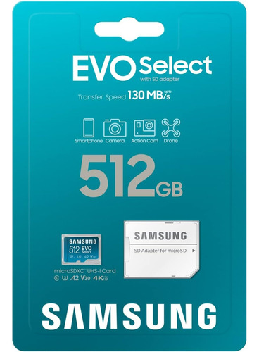 Samsung Tarjeta Memoria Micro Sd Con Adaptador 512gb