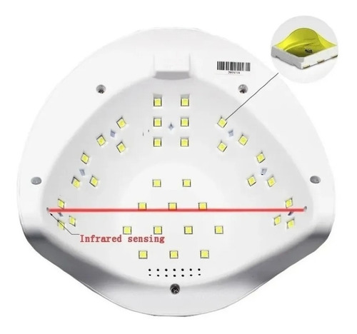 Imagen 4 de 10 de Cabina Uv Led Para Uñas Sun 54w Unas Esculpidas Gelificadas