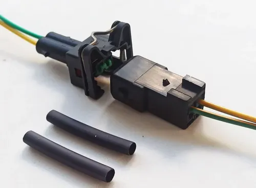 Chicote Plug Conector Bulldog Macho E Fêmea 2 Vias Com 8 Pçs