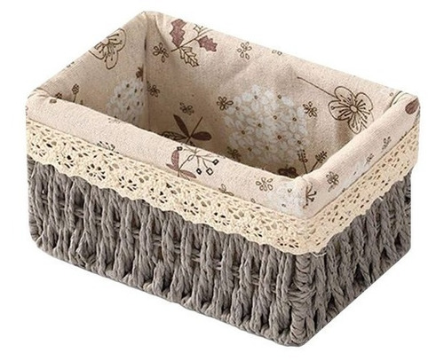 Cesta Panera De Rattan Cesta De Pan Cuadrada 23x16cm