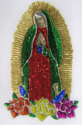 Aplicación Lentejuela Mod Virgen De Guadalupe 55cm De Altura