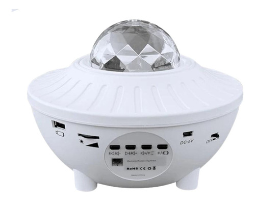 Lampara De Mesa Luces Led Efecto Ondas De Agua Blanco