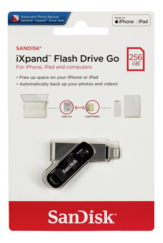 Memoria Otg Sandisk Ixpand 256gb Usb 3.0 Para iPhone iPad