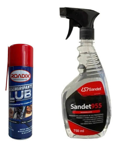 Combo Desengraxante Sandet 955 + Desengripante Spray