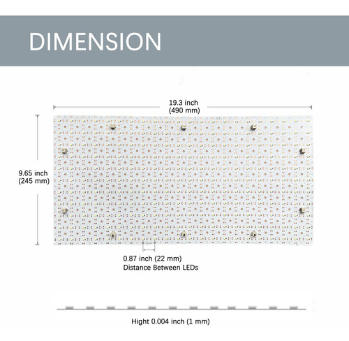 Laminas De Panel Led Flexibles De 24v, 36w, 3000k Calida 4u.