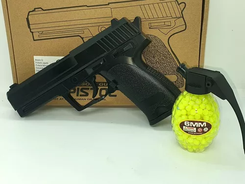 Pistolas De Airsoft C.9+ Pistolas Airsoft Metal +500 Balines