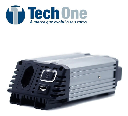 Inversor De Voltagem 400w 12v Para 110v Techone Usb E Tomada