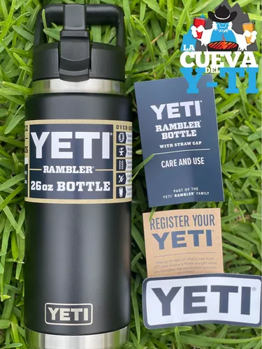 Termo Botella Acero Inoxidable Yeti Rambler 26 Onzas Negro