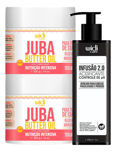 Kit Widi Care 2 Butter Oil Manteiga Juba + Acidificante 300g