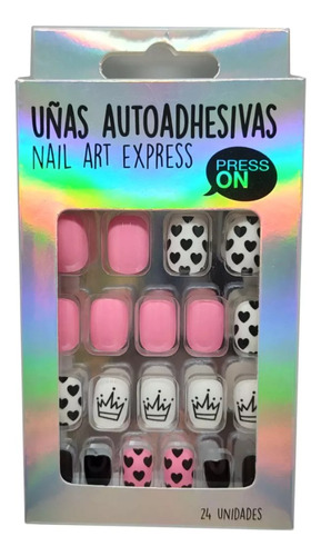 Uñas Autoadhesivas Press On Nail Art Thelma Y Louise 24u Color Princesa