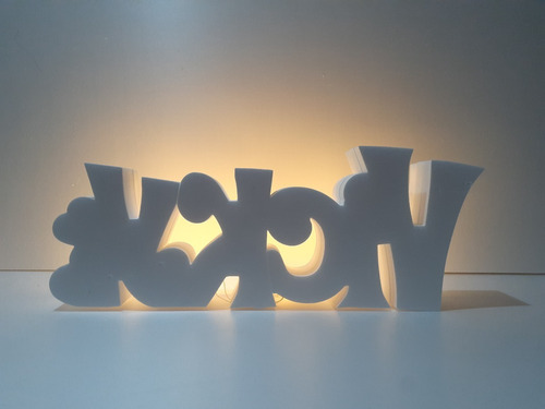 Imagen 4 de 8 de Nombres Iluminados 6 Letras 30 Cm Tu Nombre Polyfan Luces