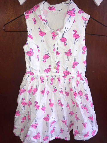 Vestido Para Niña Flamingos