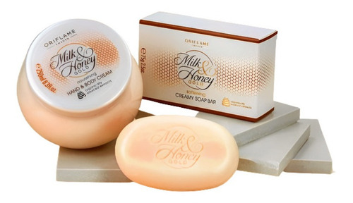 Crema De Manos Y Cuerpo & Jabon En Barra - Milk & Honey Gold