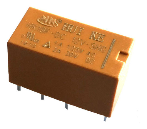 Pack X2 Rele 12v Doble Inversor 2a Relay Hk19f-dc12v-shg