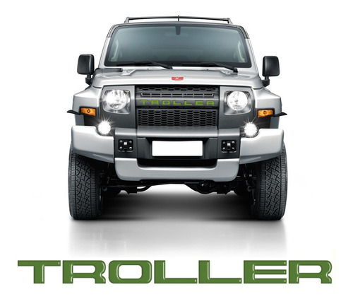 Adesivo Grade Troller T4 2015/2021 Emblema Frontal Verde