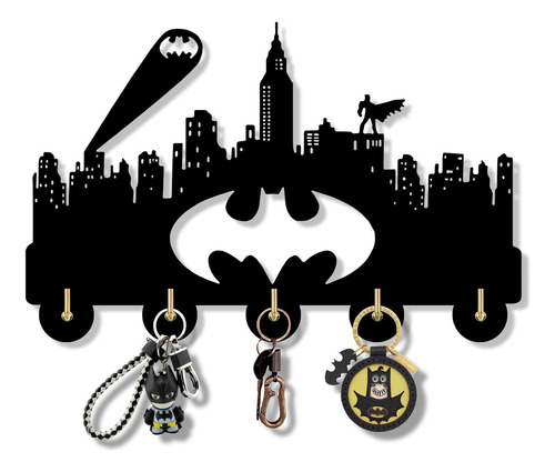 Ganchos Decorativos De Batman Para Llaves De Pared, Ganchos