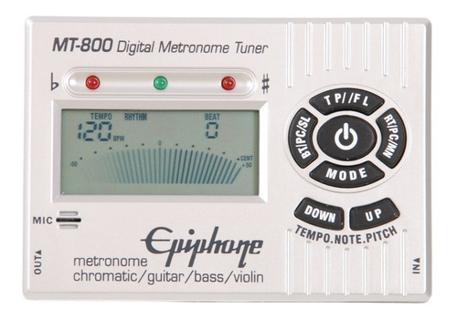 Imagen 1 de 4 de Metronomo + Afinador Cromatico EphiPhone Mt800
