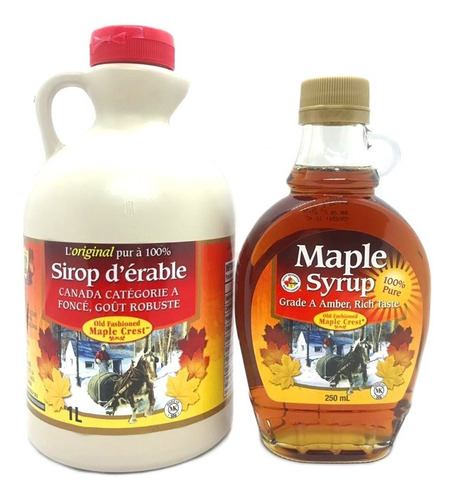 Imagen 3 de 5 de Jarabe De Arce O Maple Syrup - Botella De Vidrio X 250 Ml
