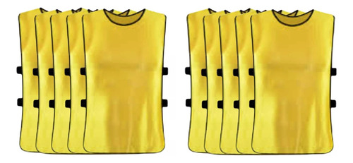 Pack 10 Petos Deportivos Abierto Con Elasticos Talla 12-14