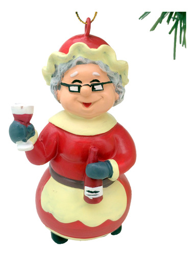 Arbol Buddees Vino Mrs. Claus Christmas Ornament