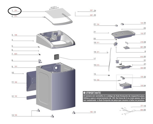 Tampa Vidro Lavadora Electrolux Les11 Original Promoção