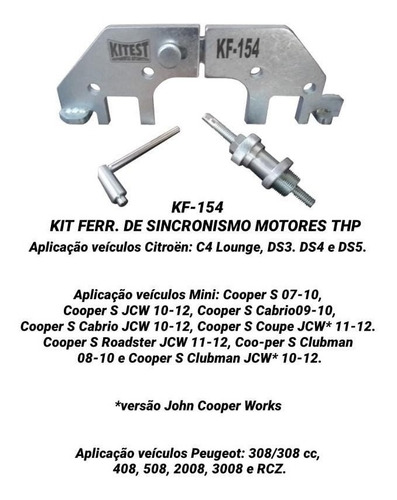 Imagem 2 de 9 de Ferramenta Sincronismo Troca Correia Motores Psa/bmw 1.6 Thp