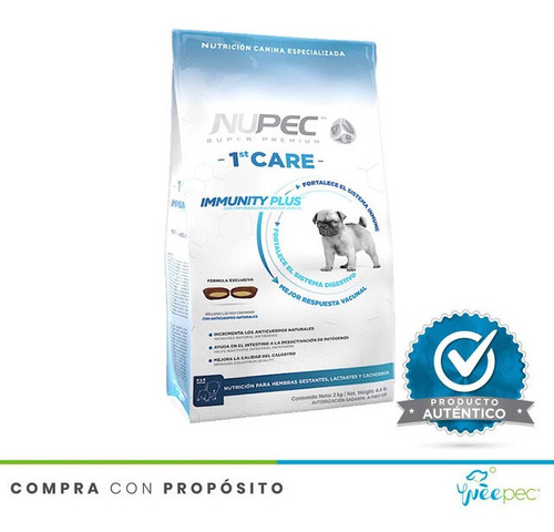 Imagen 1 de 4 de Alimento Nupec Nutrición Especializada First Care Cachorro