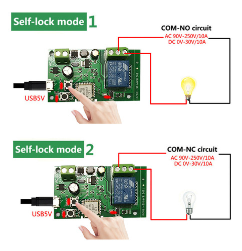 Módulo De Relé Inalámbrico Ewelink Dc5v 12v 24v 32v Wifi Swi