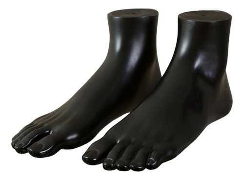 Pie De Mano Liso Negro Para Exhibir Anillos Zapatos