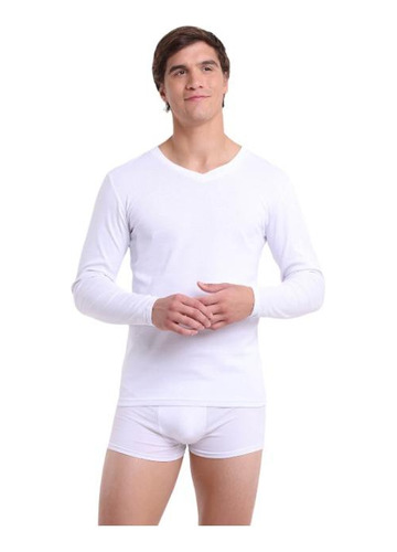 Polera Hombre Arrow Manga Larga Blanco