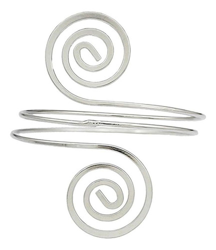 Pulsera Hueca En Capas De Brazalete Ancho Plata
