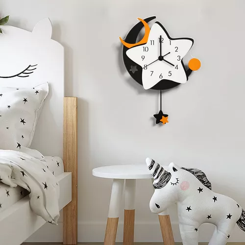 Reloj de pared grande para decoración de sala de estar, moderno reloj de  pared silencioso y decorativo de 15.7 pulgadas, funciona con pilas, no hace