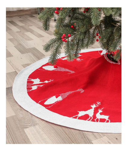 Delantal De Punto Con Faldón De Árbol Para Decoración Navide