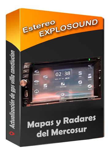 Actualizacion Gps Estereo Explosound  Igo Mapas Mercosur