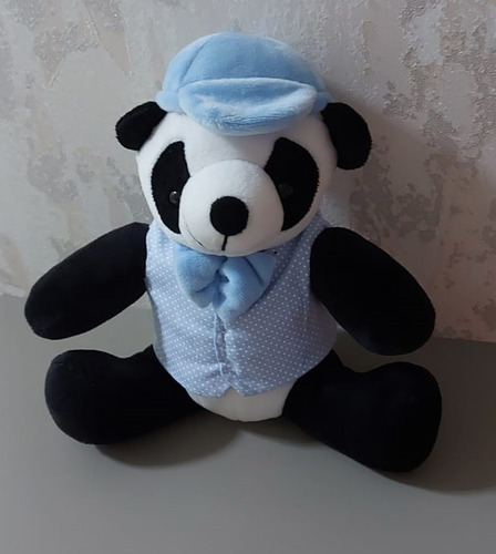 Urso Panda 22cm Bichinho De Pelúcia Pequeno - Modelo Sentado