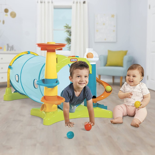 Imagen 3 de 5 de Juguete 2 En 1 Tunel Y Tobogan De Pelotas Little Tikes