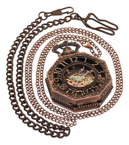 Reloj Vintage Collar Steampunk Esqueleto Mecanico Mecanico R