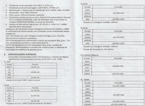Multímetro Digital Com Função Capacímetro E Continuidade