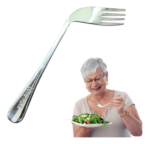 Anciano Codo Tenedor Cuchara Tenedor De Comer En Ángulo Cuch