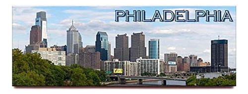 Philadelphia Panoramica Iman Para Nevera Pennsylvania Souv