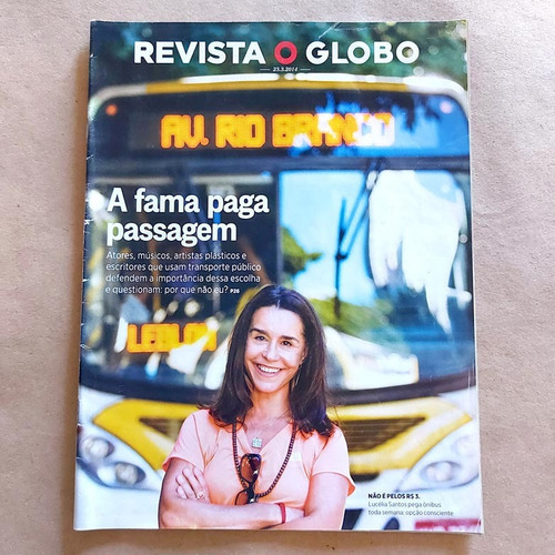 Revista O Globo 23/3/2014 Fama Pega Passagem Lucélia Santos