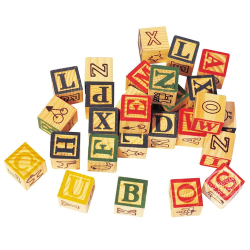 Cubos De Madera Con Letras 48 Pcs