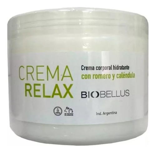  Crema Corporal Relax Masaje Romero Calendula Biobellus 250g