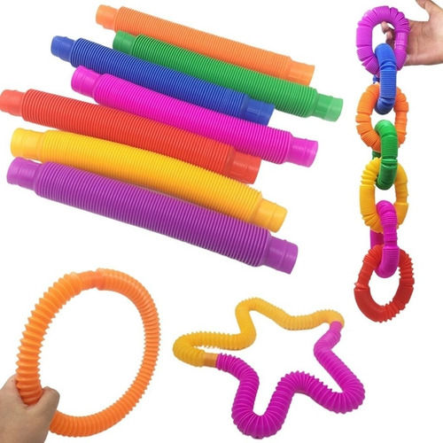 Pop Tube Tubo Colorido P/ Esticar Diversas Maneiras Unidade Cor