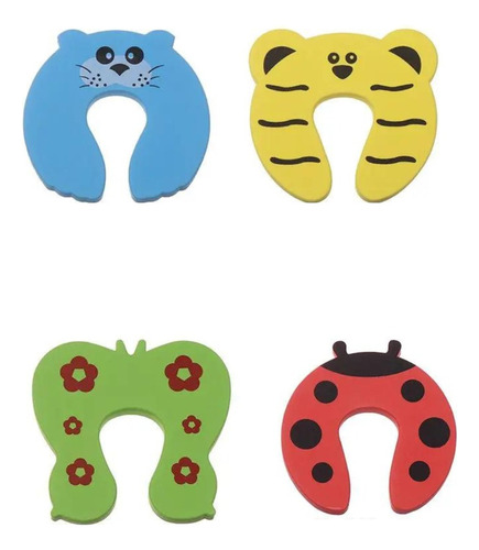 Traba Puerta Bebe Protector De Dedos Pack X 4 De Goma Eva Diseños Variados Separador Seguridad Niños Ohmyshop