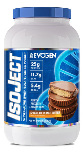 Proteina Isoject Evogen 28 Servicios Sabor Chocolate Peanut