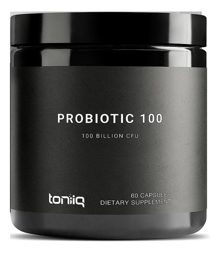 Toniiq Probiotic 100 Billion Cfu Probióticos 60 Cápsulas Sabor Sin Sabor