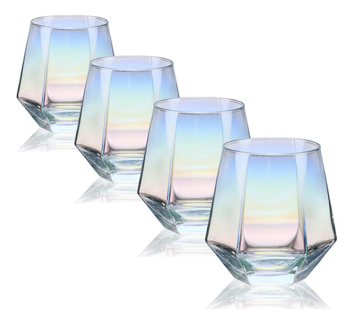 Juego De 4 Copas De Vino Sin Tallo Cukbless (10 Oz), Cristal