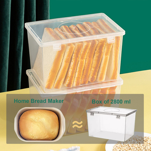 Recipientes Herméticos Para Almacenamiento De Pan Q, Caja De