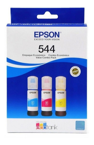 Tinta Epson 544 Pack 3 Colores Cian Magenta Amarillo